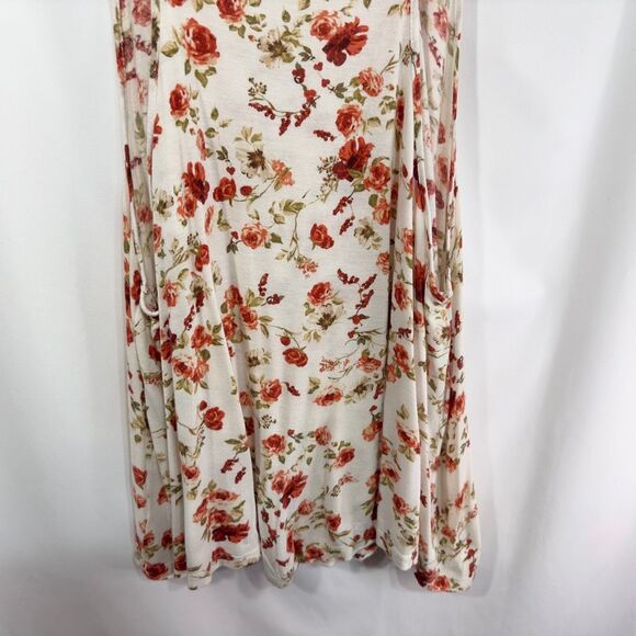 Forever21 Plus Size 3X Tank Top White Floral Print Racerback Crop Sleeveless 651 - Picture 6 of 8